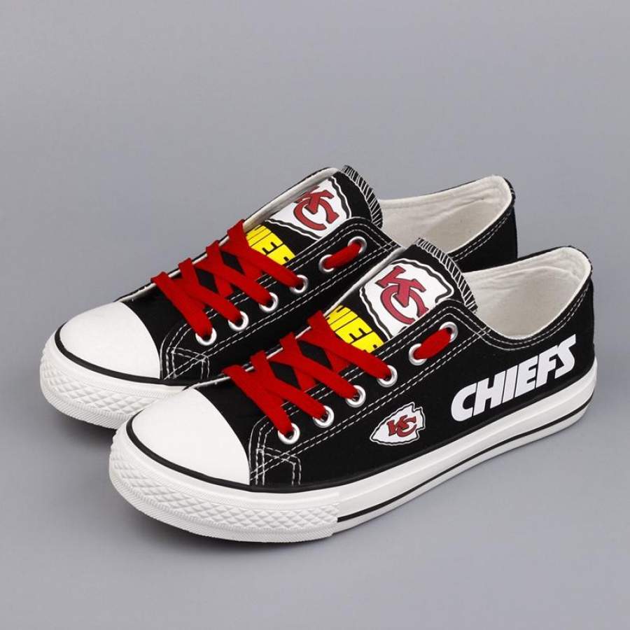 Kansas City Chiefs Women’s Shoes Low Top Canvas Shoes