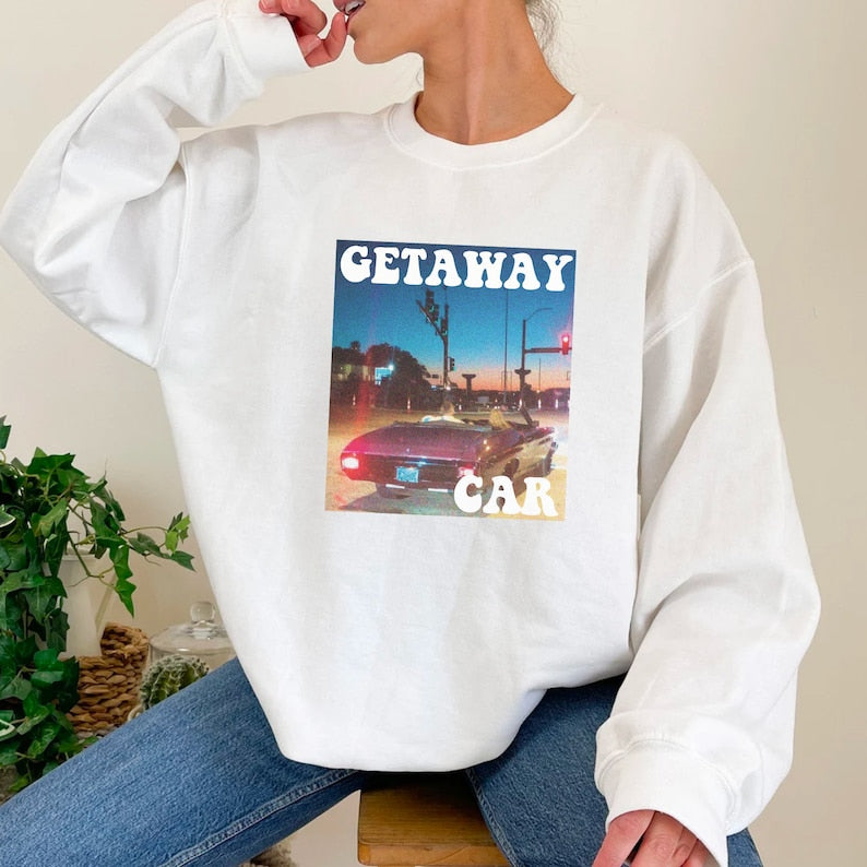 Taylor Swift Sweatshirt, Getaway Car Sweatshirt, Taylor Swift Travis Kelce Sweatshirt, Travis And Taylor Sweatshirt, Taylor Swift Chiefs