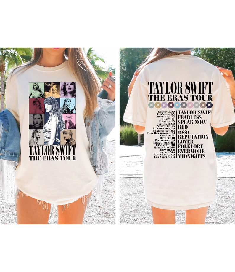 Taylor Swift The Eras Tour Shirt, Swiftie Merch T-Shirt, Back And Front Shirt, Swiftie Eras Tour, Taylor Swift Fan, Vintage Gift, Ts Tshirt