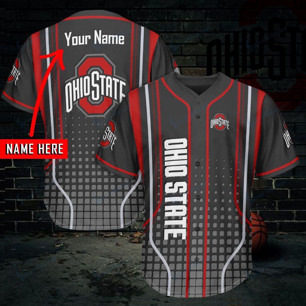 Ohio State Buckeyes Personalized Baseball Jersey 407