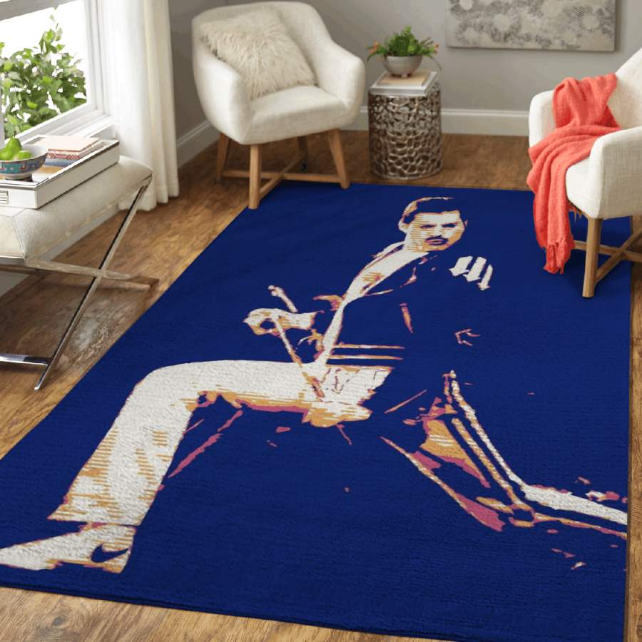 Queen Band Minimalist Freddie Mercury Area Rug