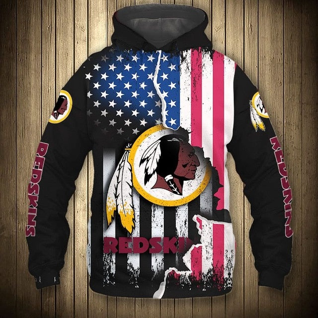 Washington Commanders American Flag Hoodie – Modishmarketplaceaz Shop