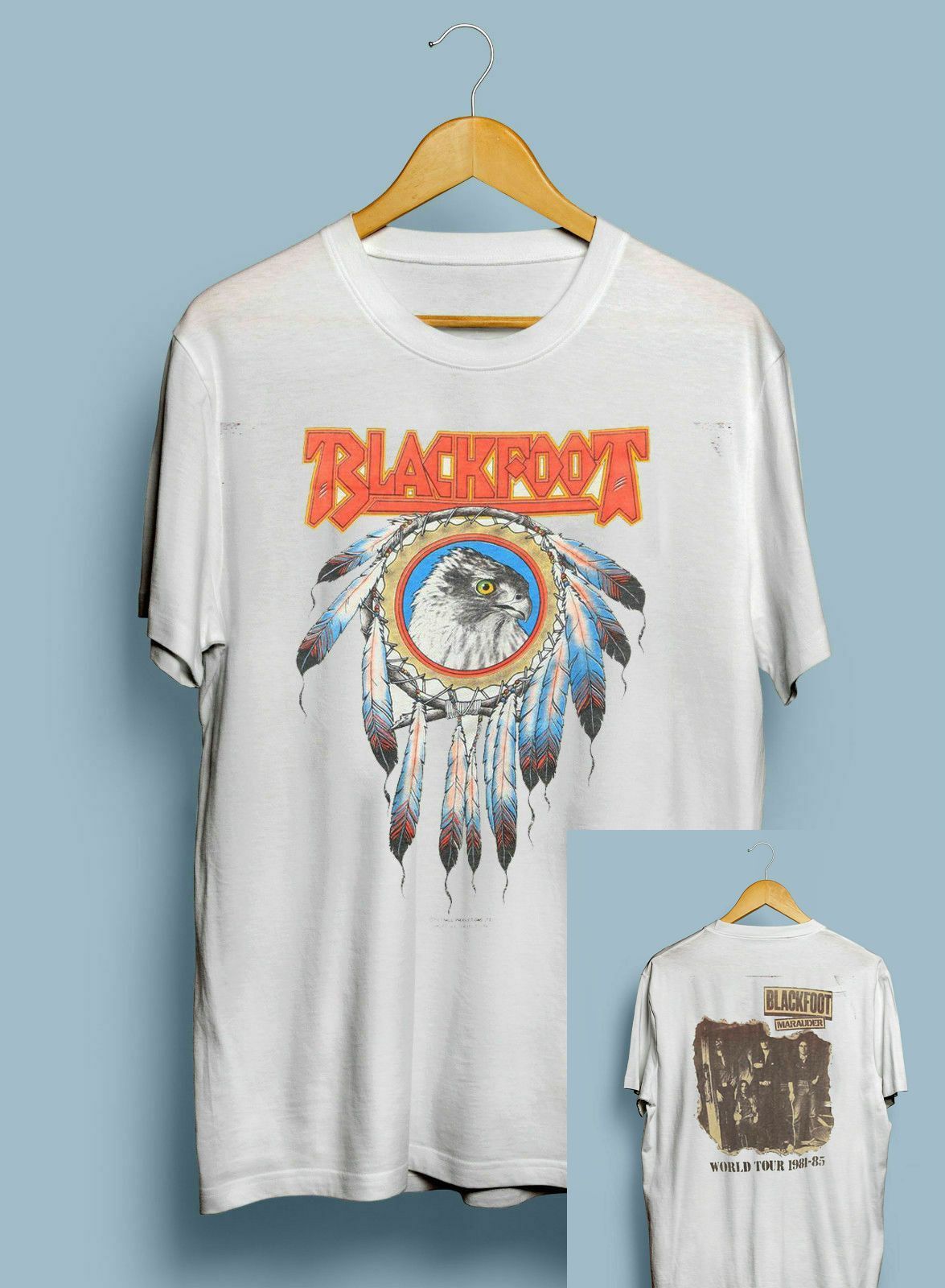 Blackfoot Shirt Vintage T-Shirt 1981 Marauder World To Concert S-3XL