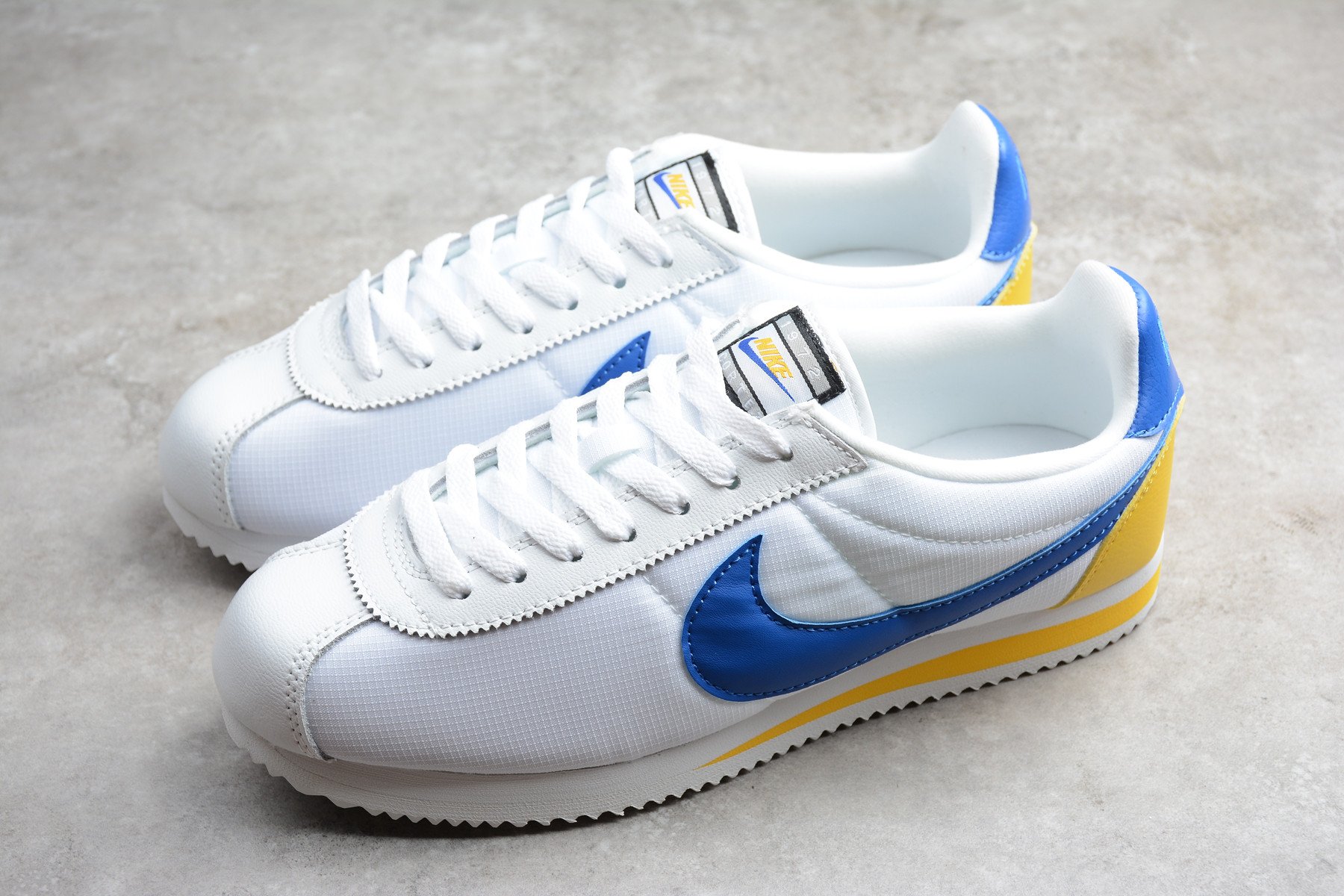 Nike Classic Cortez White Blue Shoes Sneakers SNK414678784 ...