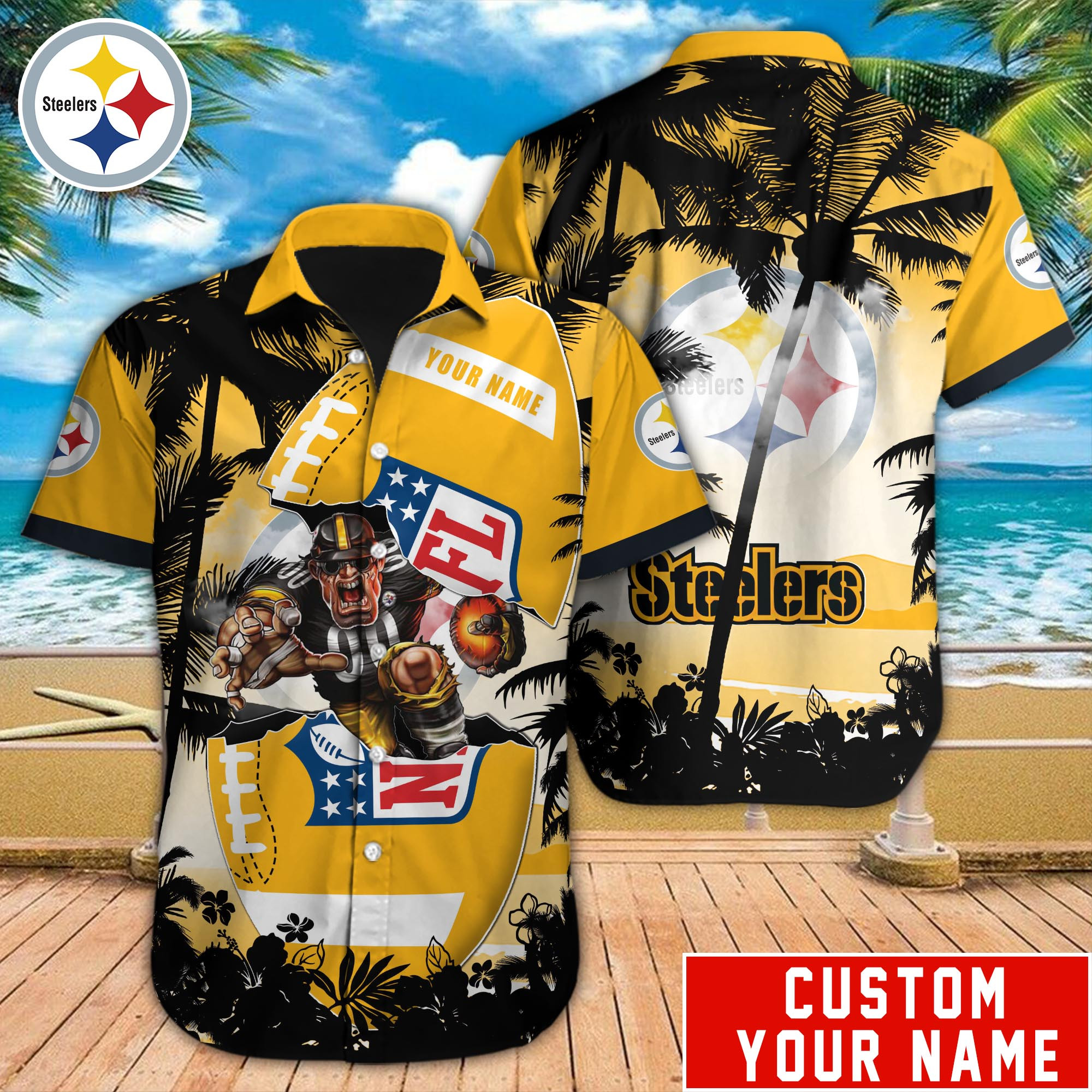 Pittsburgh Steelers Nfl-Hawaiian Shirt Custom M-40723