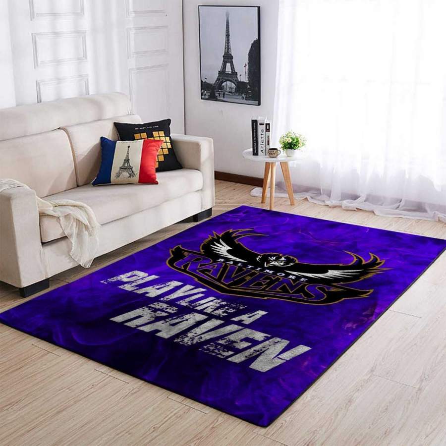 Baltimore Ravens Area Rugs Living Room Carpet SR101202 Local Brands Floor Decor The US Decor