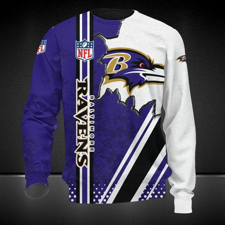 Baltimore Ravens Purple White Gift For Fan Ugly Wool Sweater Christmas