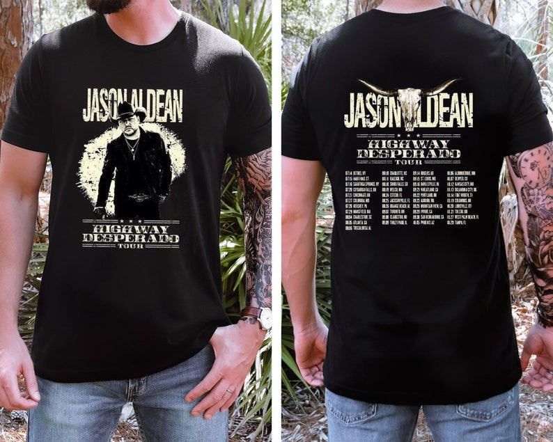 Jason Aldean, Jason Aldean Highway Desperado Tour 2023 T-Shirt, Jason Aldean Shirt, Highway Desperado Tour