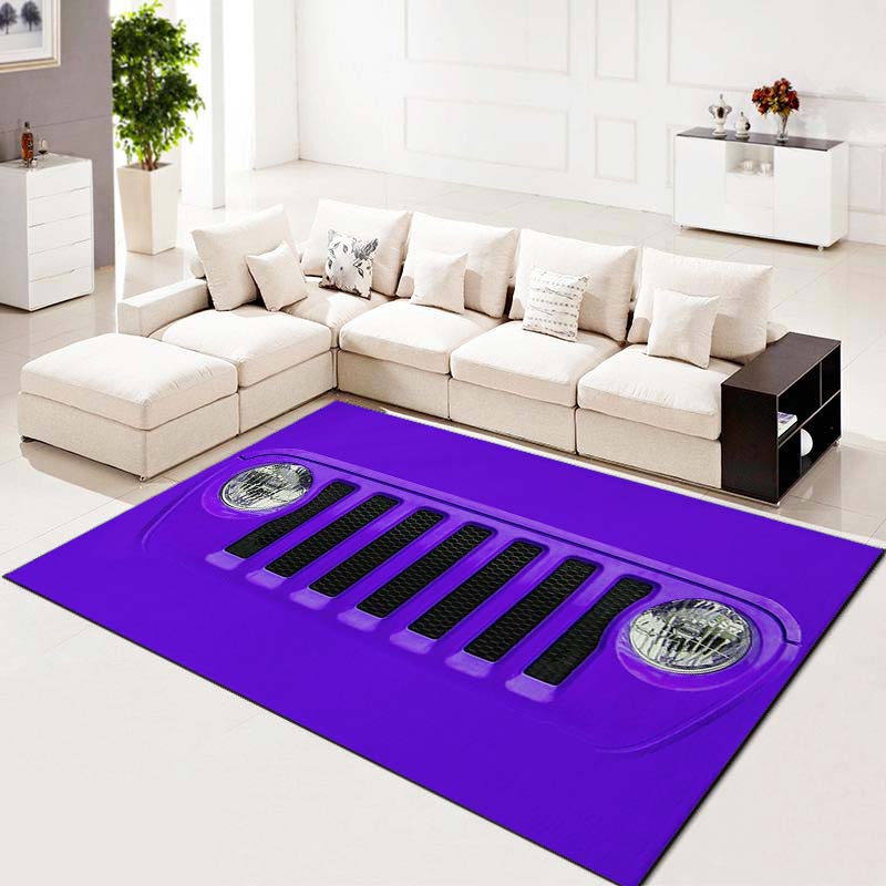 Purple Jeep Living Room Carpet Kitchen Area Rugs