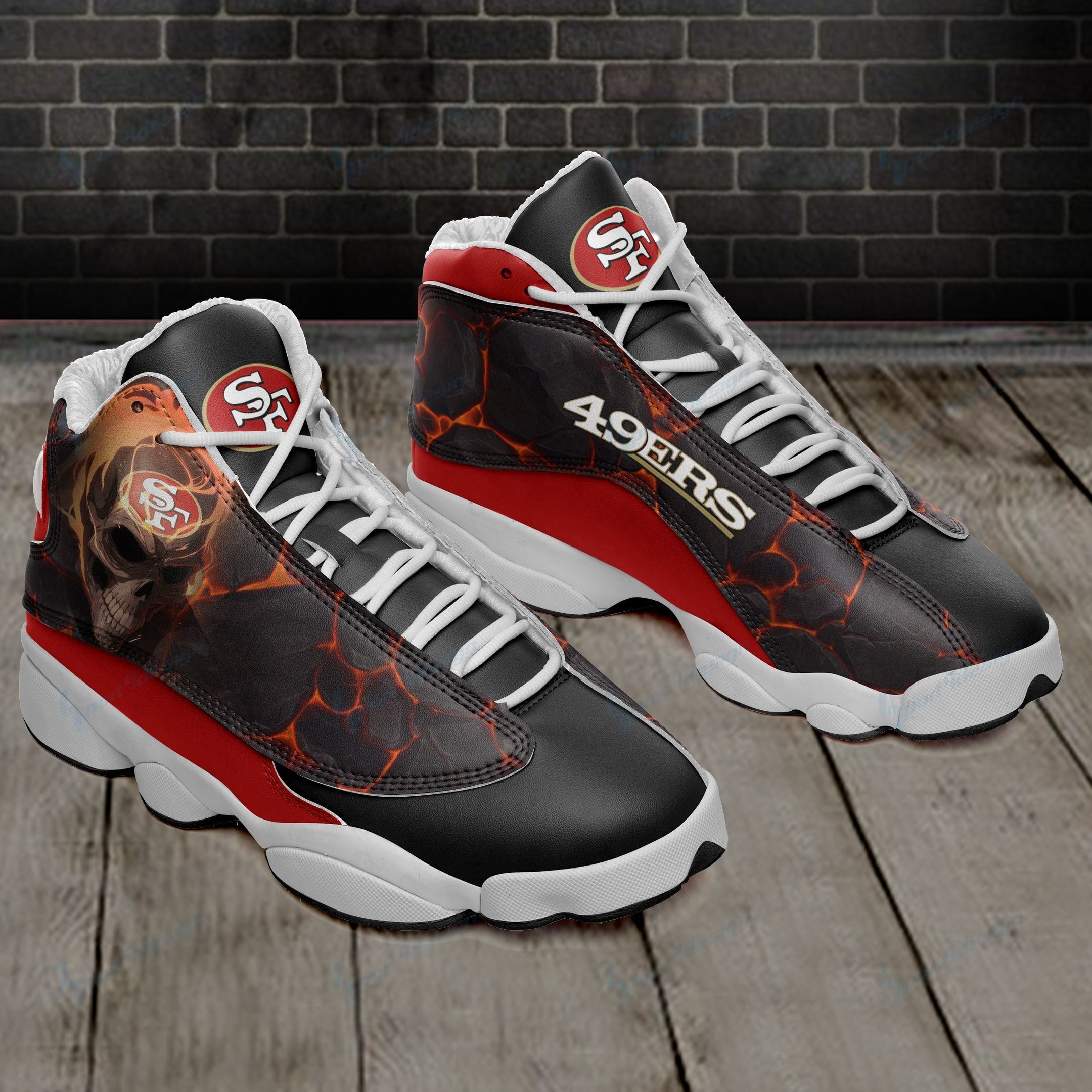 San Francisco 49ers Air JD13 Sneakers 445