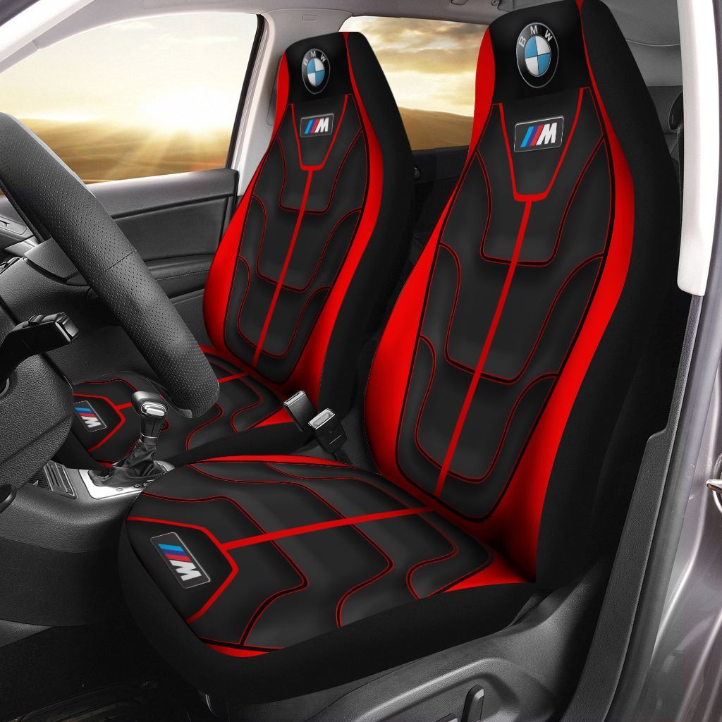 Bmw An-Ht Car Seat Cover (Set Of 2) Ver2 (Red)