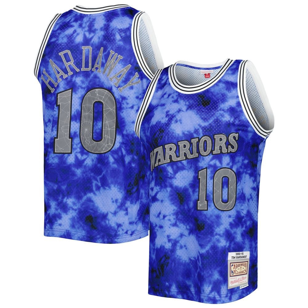 Tim Hardaway Golden State Warriors Blue Galaxy Jersey – All Stitched