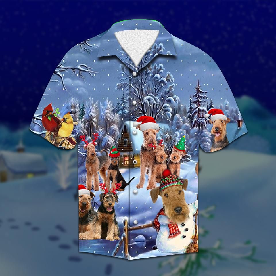 Airedale Terrier Christmas Hawaiian Shirt | Unisex | Adult | Hw2106