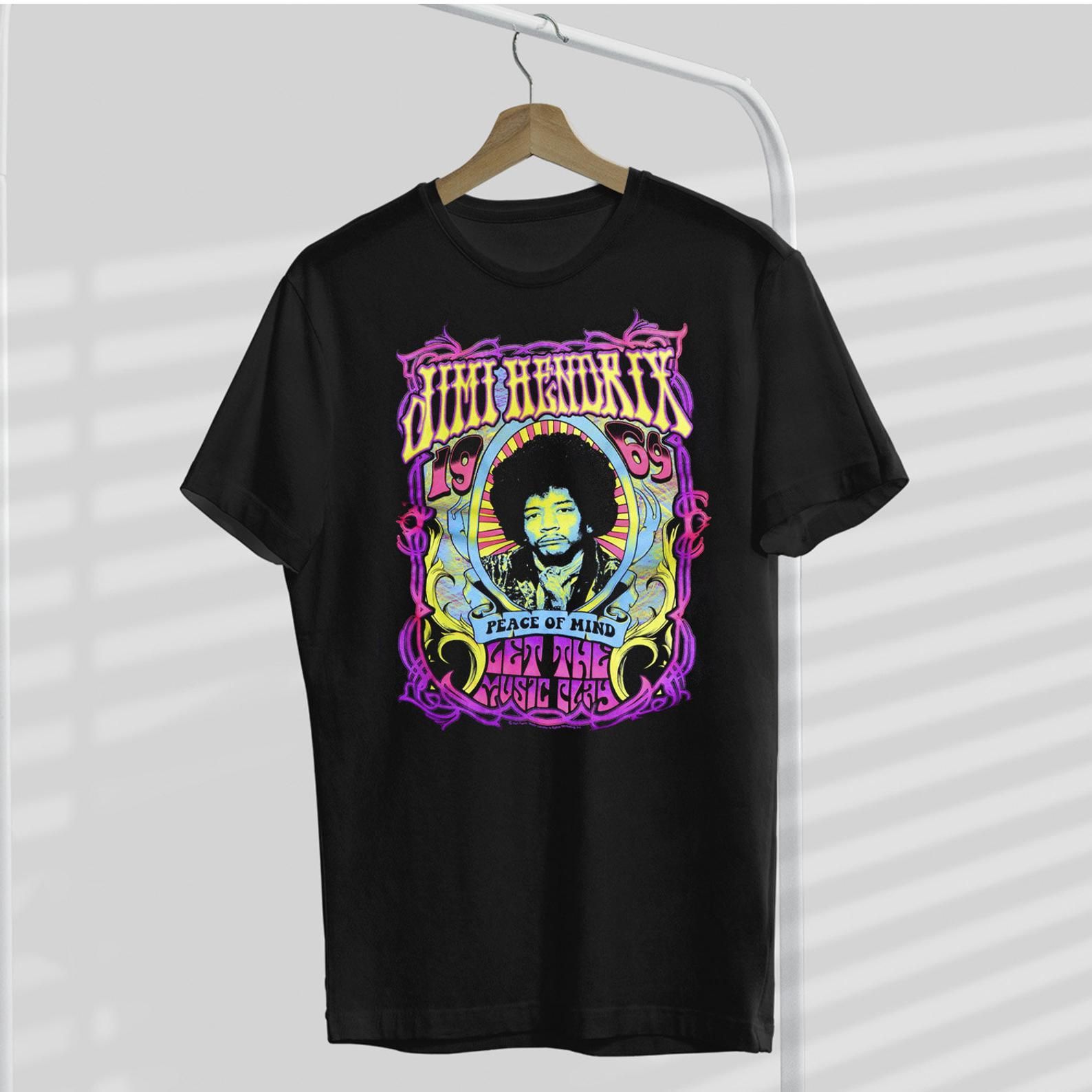 Vintage Jimi Hendrix T-shirt S-5 Jimi Hendrix Adult T-shirt American Musician T-shirt