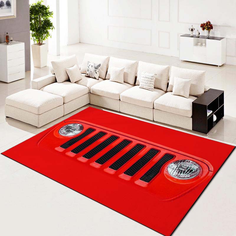 Red Jeep Living Room Carpet Kitchen Area Rugs