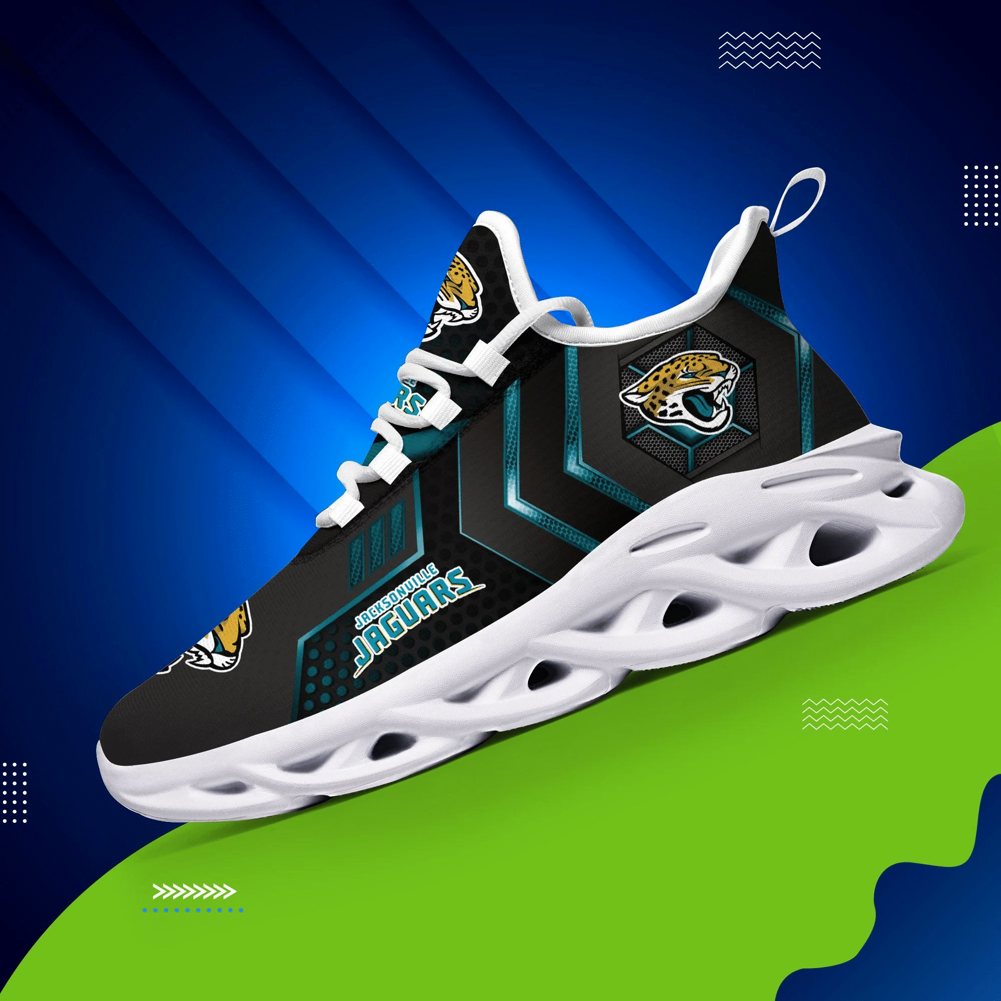 Jacksonville Jaguars Yezy Running Sneakers Art 1762