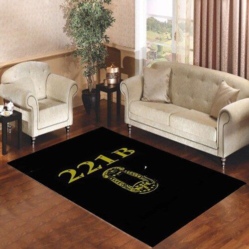 221B Baker Street Black Living Room Carpet Rugs Area Rug For Living Room Bedroom Rug Home Decor