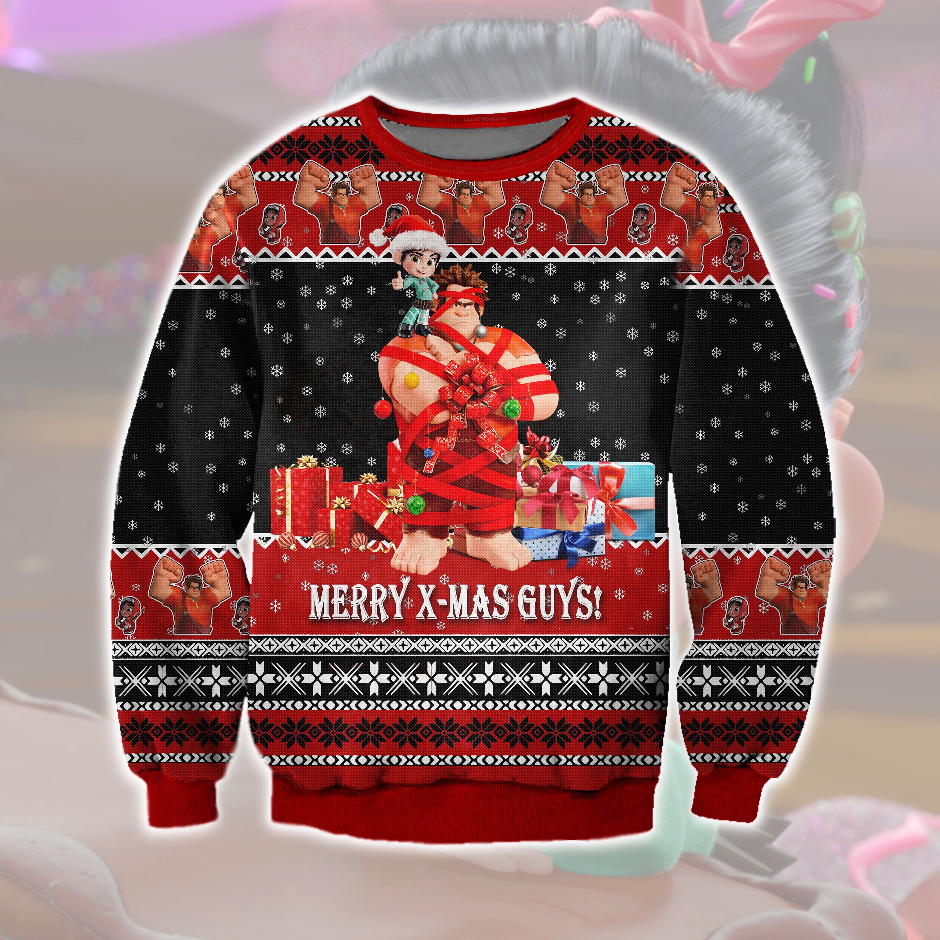 Wreck-It Ralph 3D All Over Printed Ugly Christmas Sweatshirt