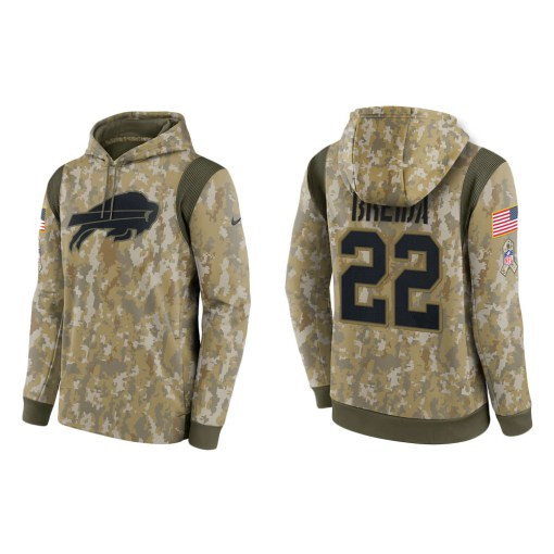 Matt Breida Buffalo Bills Camo 2021 Salute To Service Veterans Day Therma Pullover Hoodie