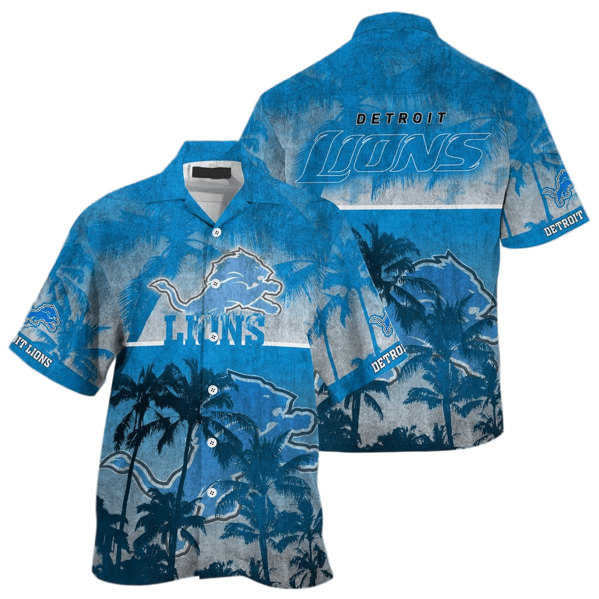 Detroit Lions Hawaiian Shirt Detroit Lions Team Symbol Plam Trees Blue Hawaii Shirt Detroit Lions Aloha Shirt For Men Women - Product by Prowallart Shop