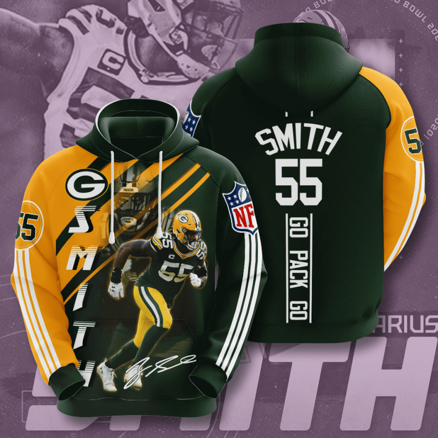 Green Bay Packers Zadarius Smith 89 Unisex 3D Hoodie Gift For Fans