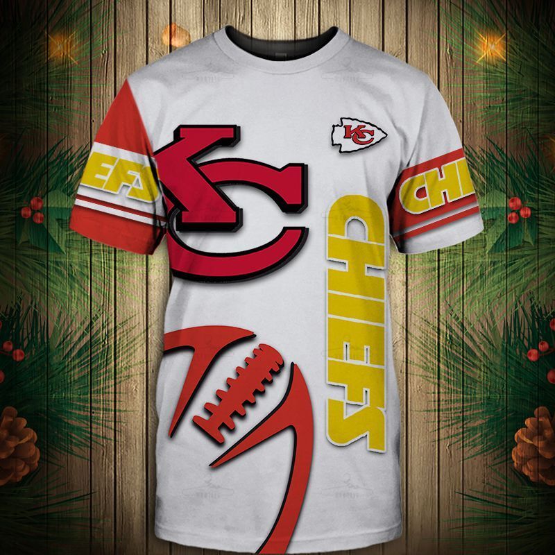 Kansas City Chiefs T-Shirt Graphic Balls Gift S