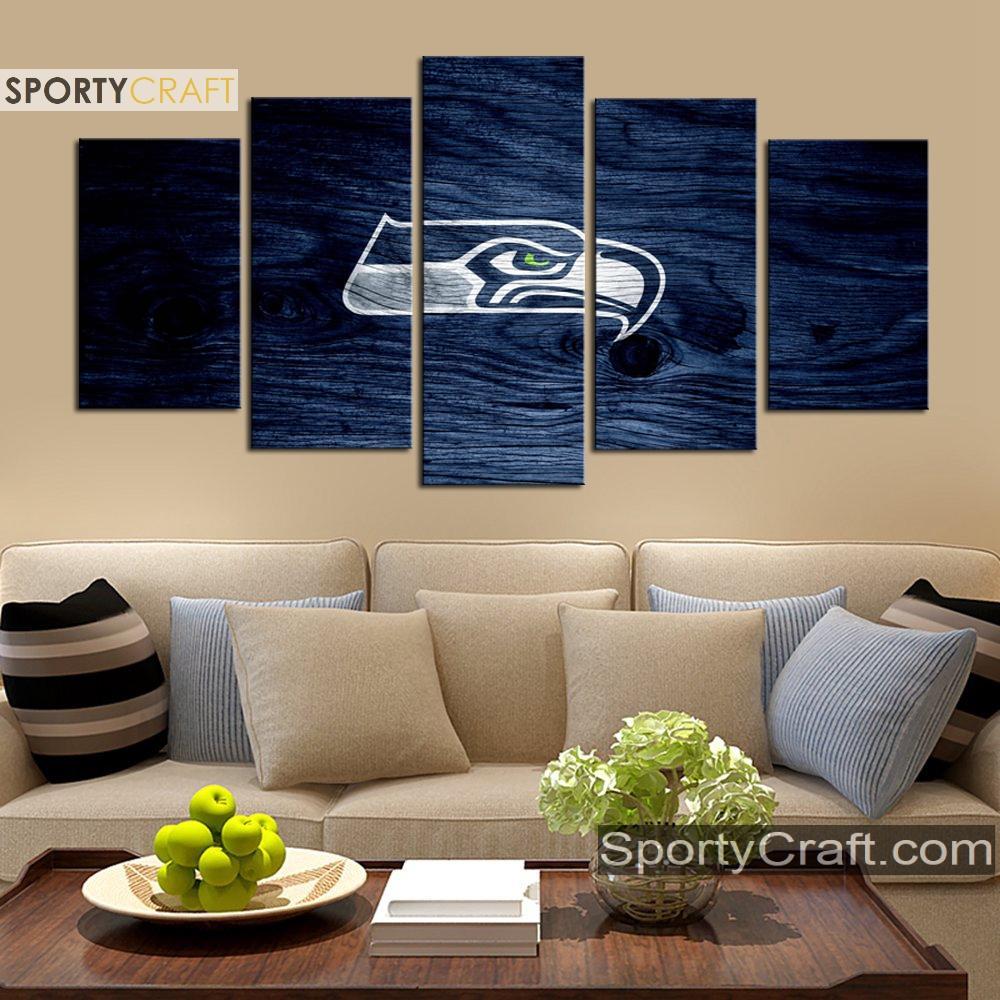 Seattle Seahawks Wooden Look Wall Canvas – Donelanetop Store