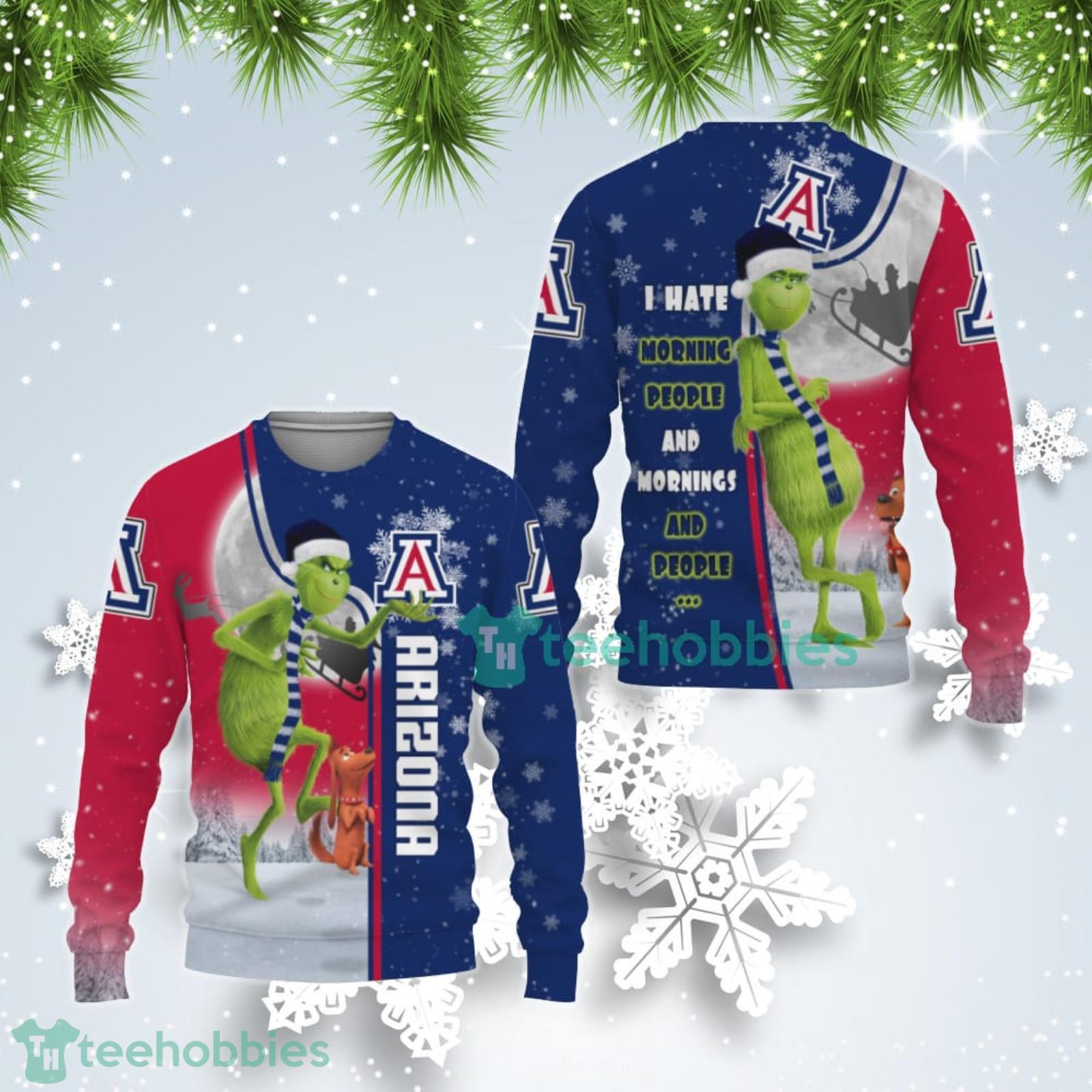 Arizona Wildcats The Grinch Ugly Gift For Fan Ugly Wool Sweater Christmas