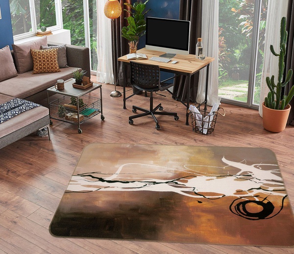 3D Black And White Ink Abstract Pattern Area Rug Home Decor