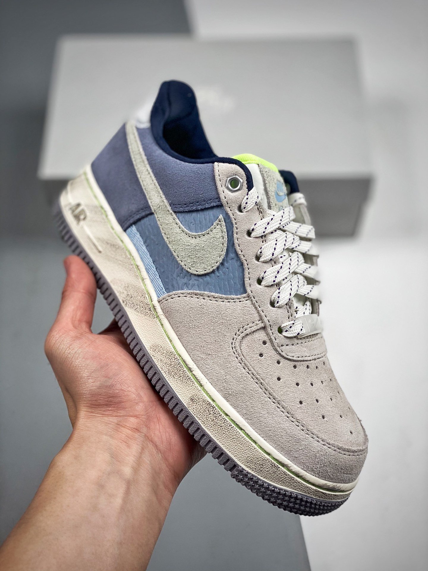 Nike Air Force 1 ’07 LX Mountain WhiteGreystoneLight Blue 5340704