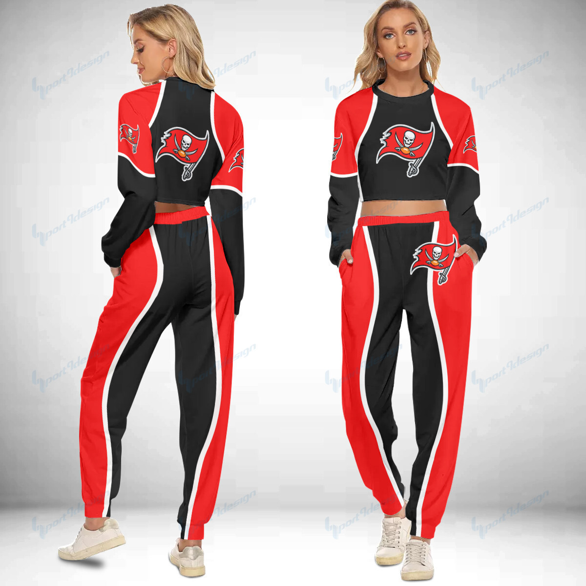 Tampa Bay Buccaneers Crop Sweatshirt Suit 37