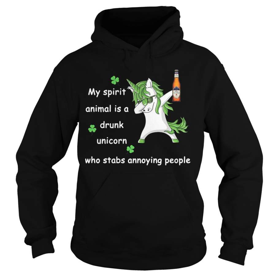 Michelob Ultra My spirit animal is a drunk unicorn who stabs annoying people Hoodie