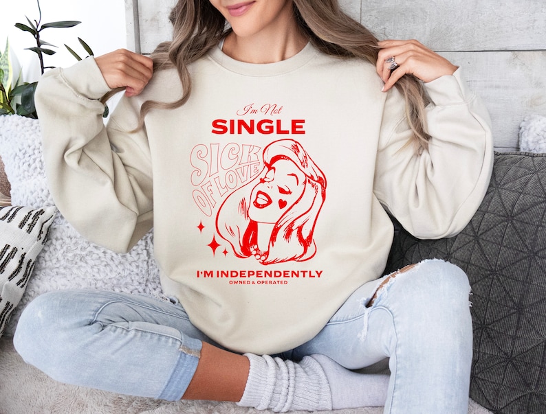 Independently Owned & Operated Crewneck Sweatshirt – Funny Valentines Gift Anti-Valentines Day Sweater