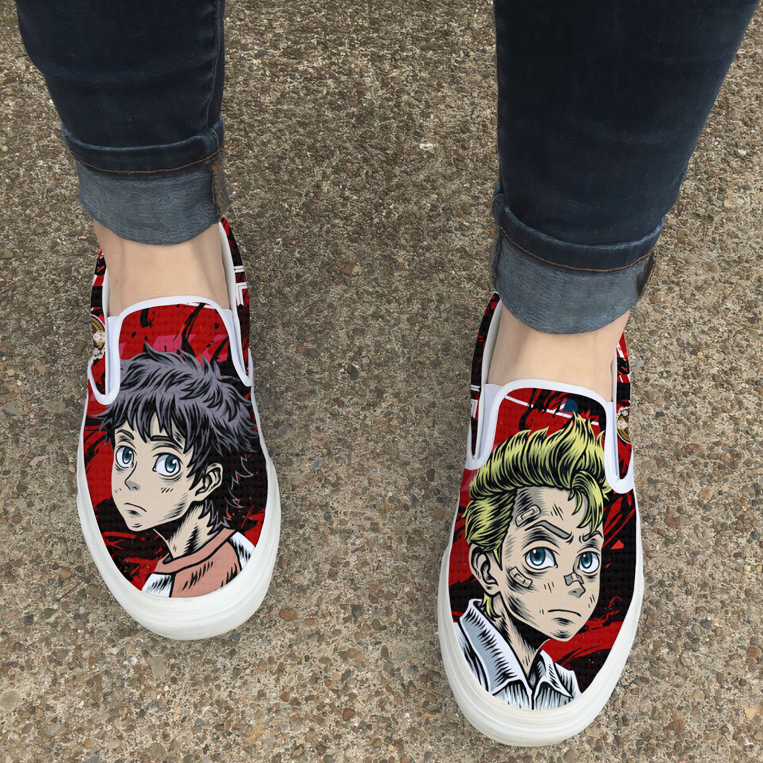 Tokyo Revengers Takemichi Hanagaki Shoes Custom Anime Classic Slip-On Sneakers