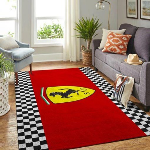 Scuderia Ferrari Rug All Over Print Logo Custom Area Rug Carpet Full Sizes Home Living Rug Carpet Decor