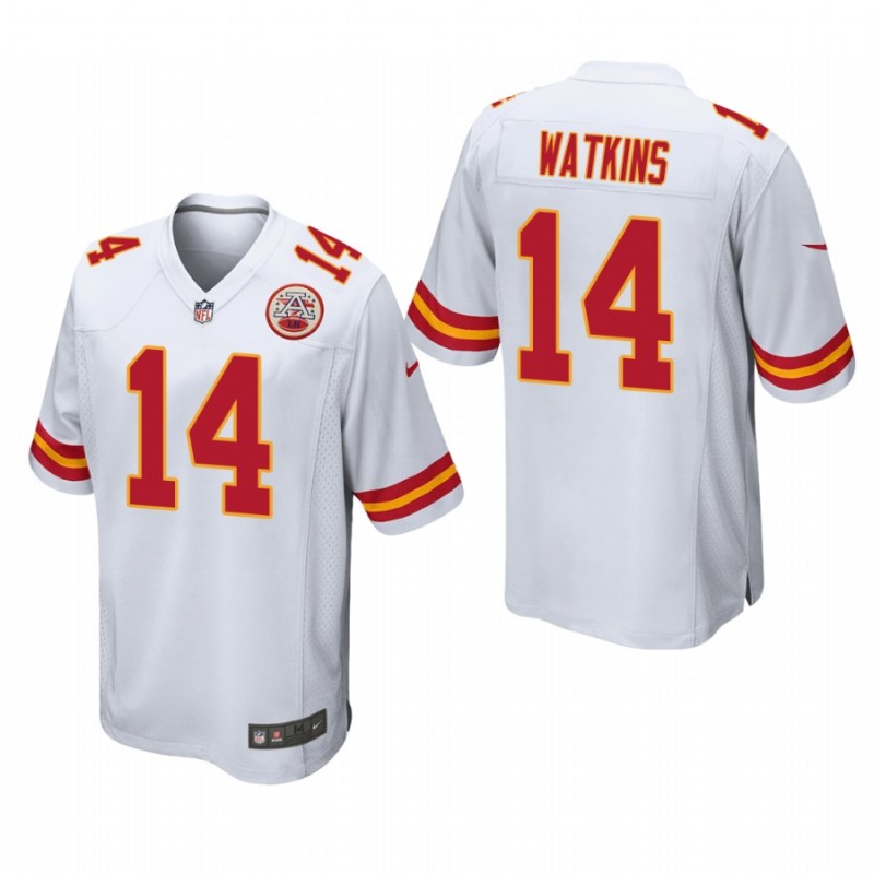 Kansas City Chiefs Sammy Watkins #14 White Game Jersey – All Stitched, Embroidery