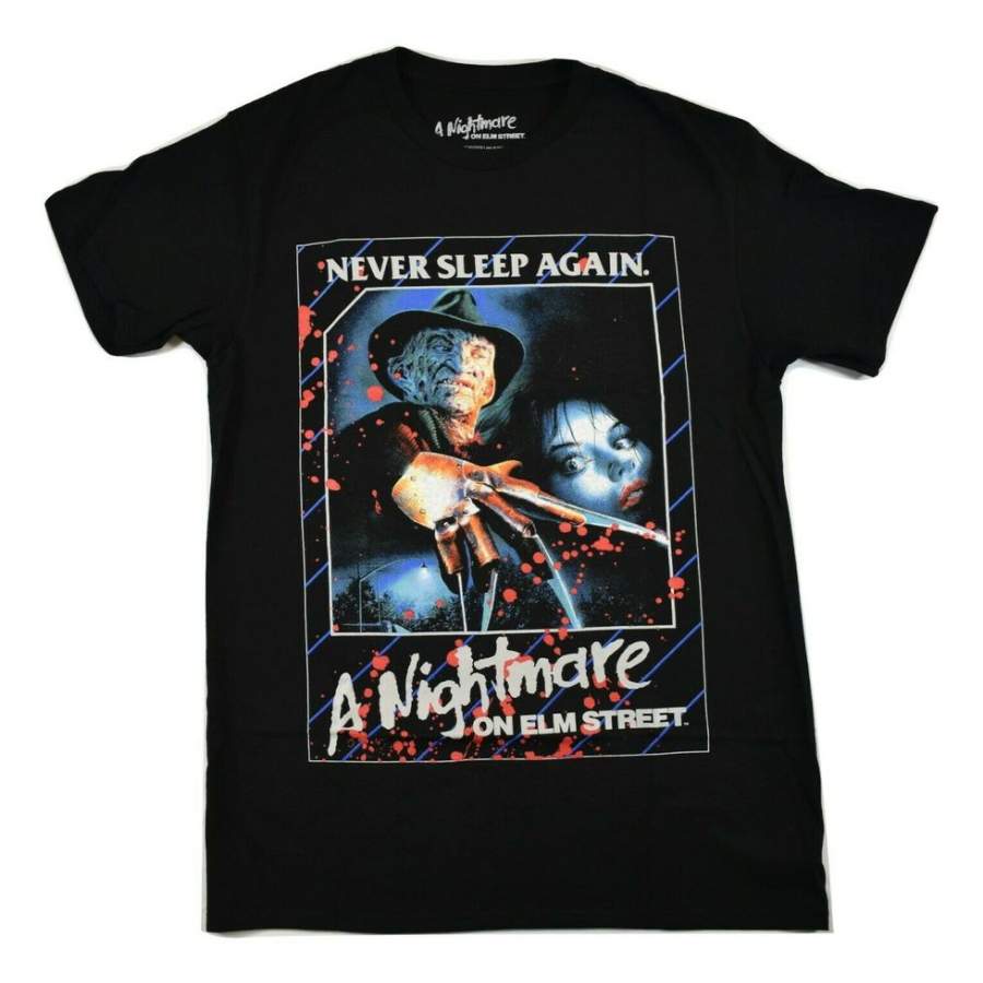 A Nightmare on Elm Street Mens Never Sleep Again Freddy Krueger  T-Shirt