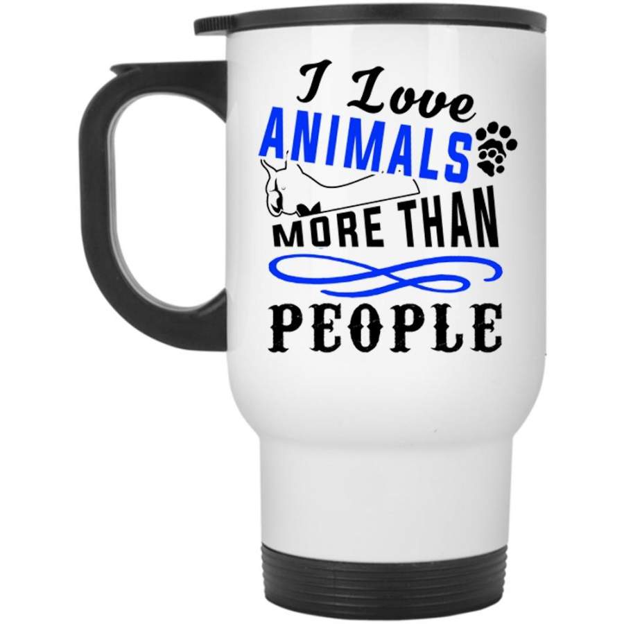 Lovely Gift For Zoologist Travel Mug, I Love Animals Mug
