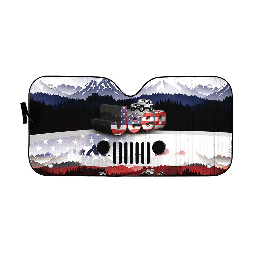 Gearhumans 3D Jeep American Flag Sunshade