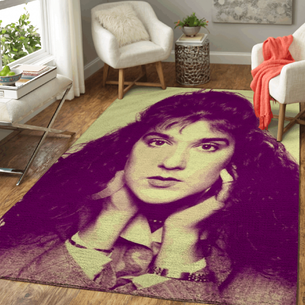 Celine Dion Retro Music Vintage Home Decor Rectangle Area Rug