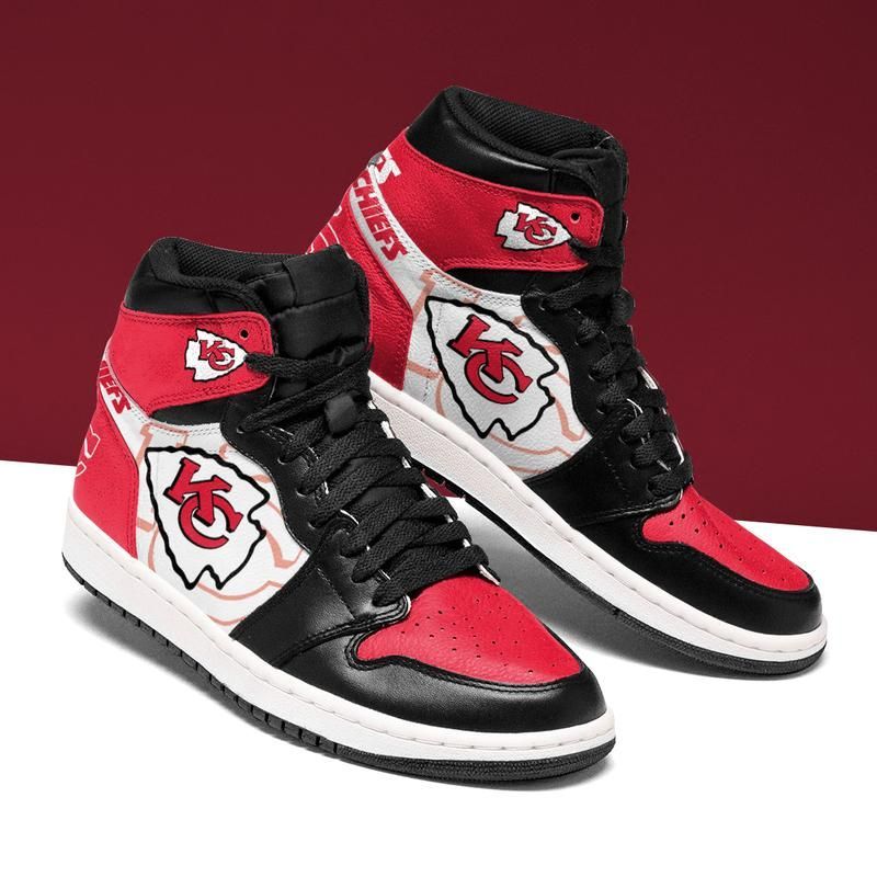 Kansas City Chiefs Men Jordan Shoes Unique Football Custom Sneakers Air Jordan High Sneakers Sport Sneakers