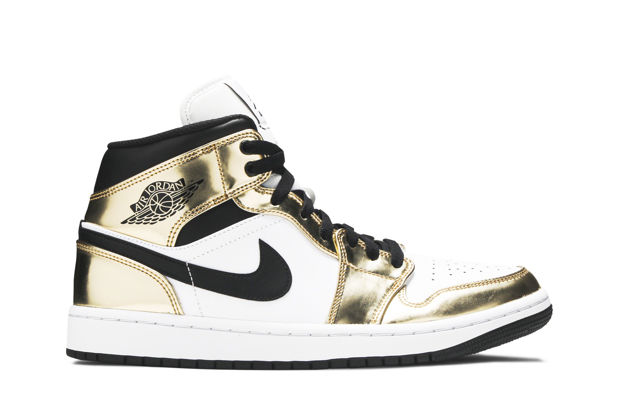 Jordan 1 Mid Metallic Gold Black White – Kohlrabis 194499975823