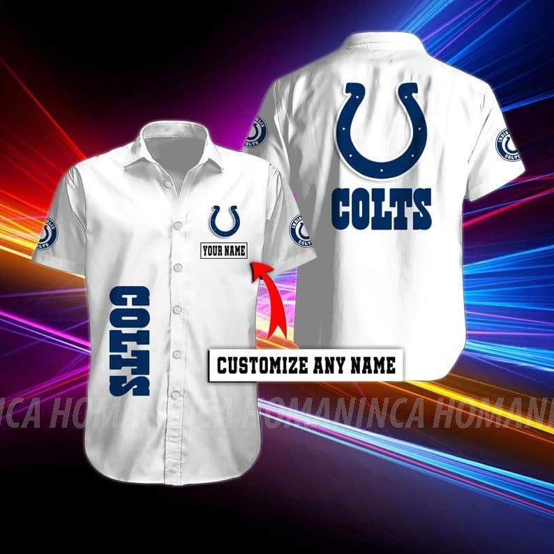 Indianapolis Colts Nfl Hawaiian Summer Shirt, Indianapolis Colts Summer Shirt, Indianapolis Colts Nfl Fan Hawaiian Shirt Short K96N4