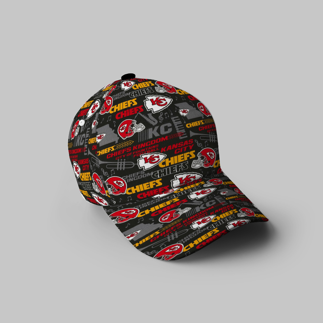 Kansas City Chiefs Emblem V10 3D Printing Baseball Cap Classic Hat