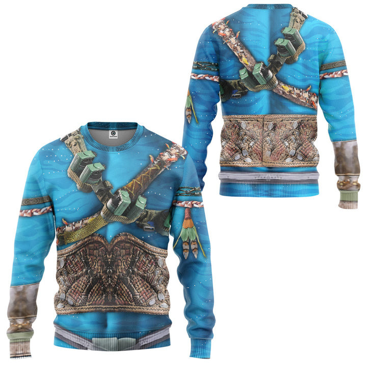 Avatar Jake Sully Cosplay Costume Ugly Christmas Sweater – All Over Print 3D Sweater