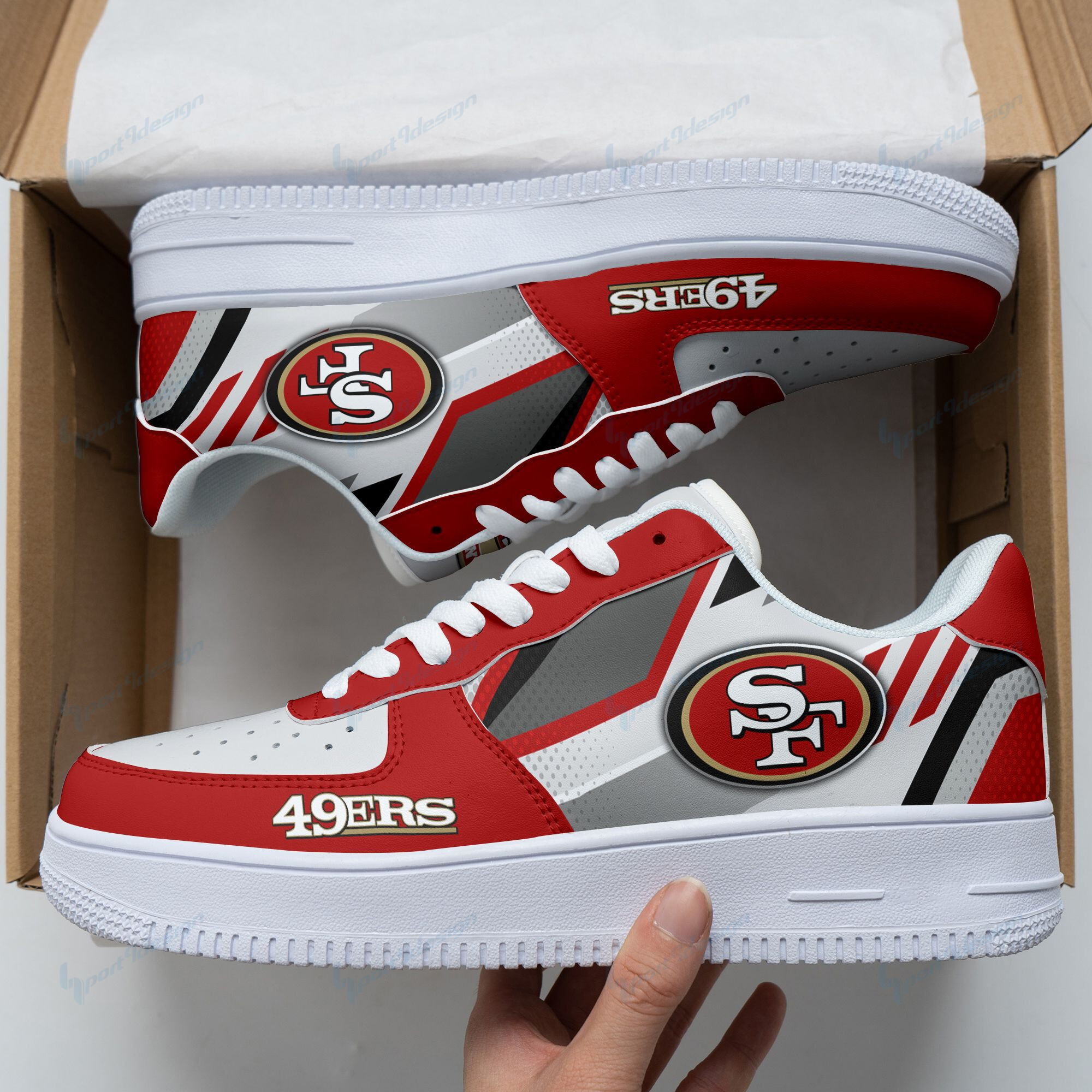 San Francisco 49Ers Af1 Sneakers 75 – Donelanetop Store