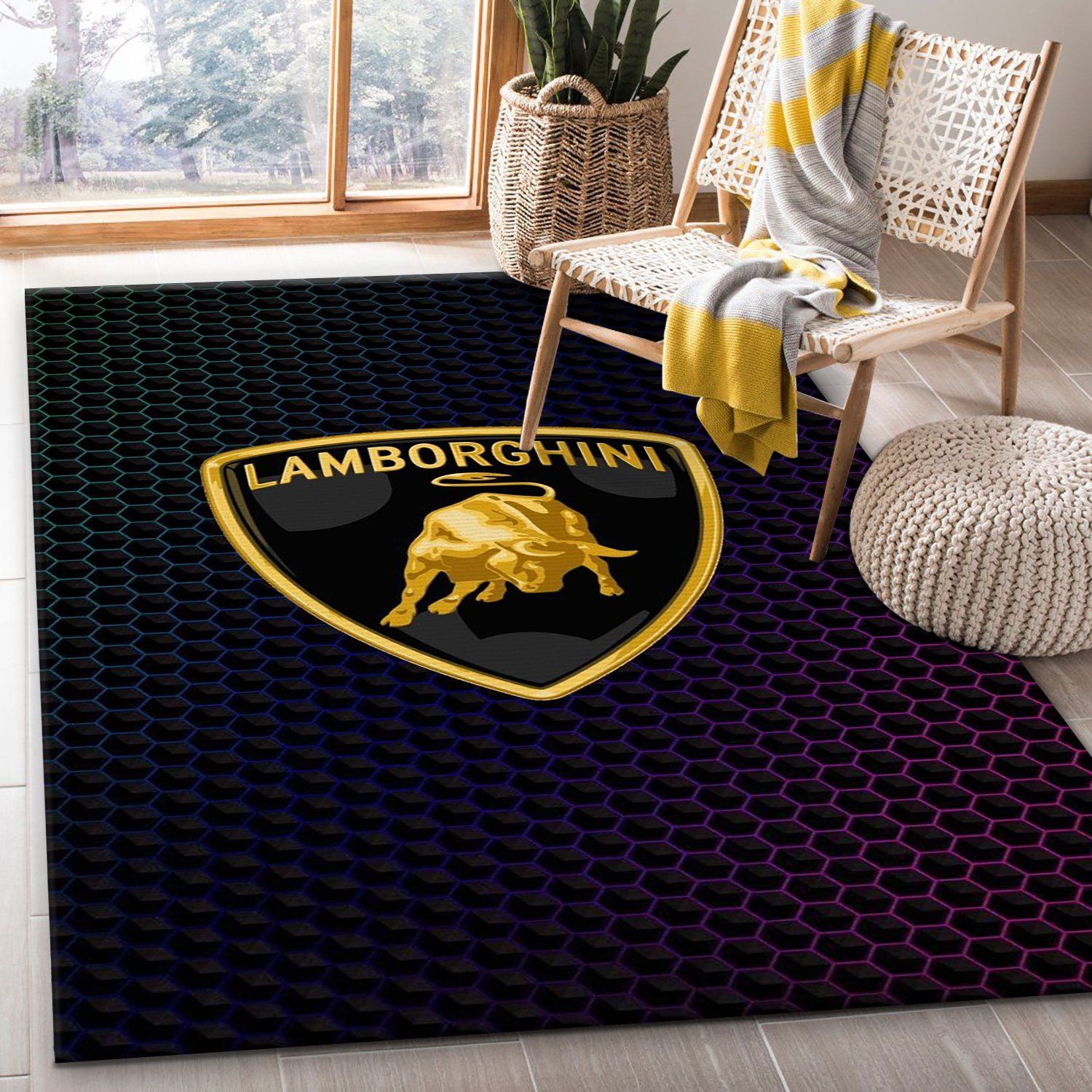 Lamborghini Trio Area Rugs Living Room Rug Christmas Gift US Decor