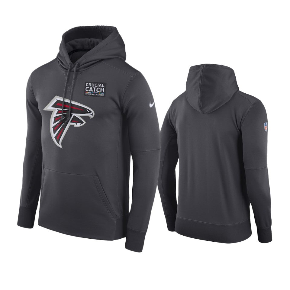 Atlanta Falcons Anthracite Crucial Catch Hoodie