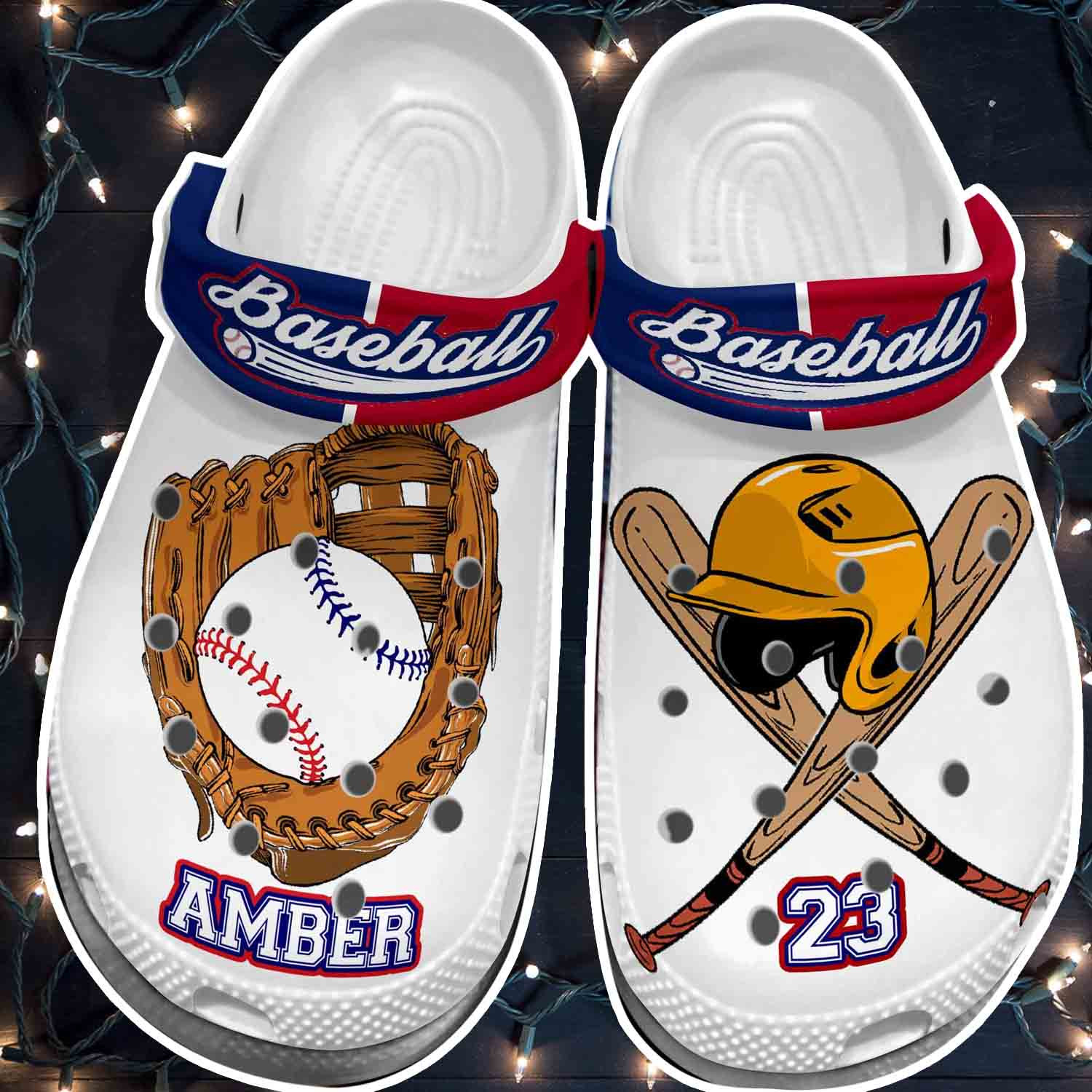 Player Baseball Equipment Shoes Crocs Clogs Gifts For Son Daughter – Baseball-B99