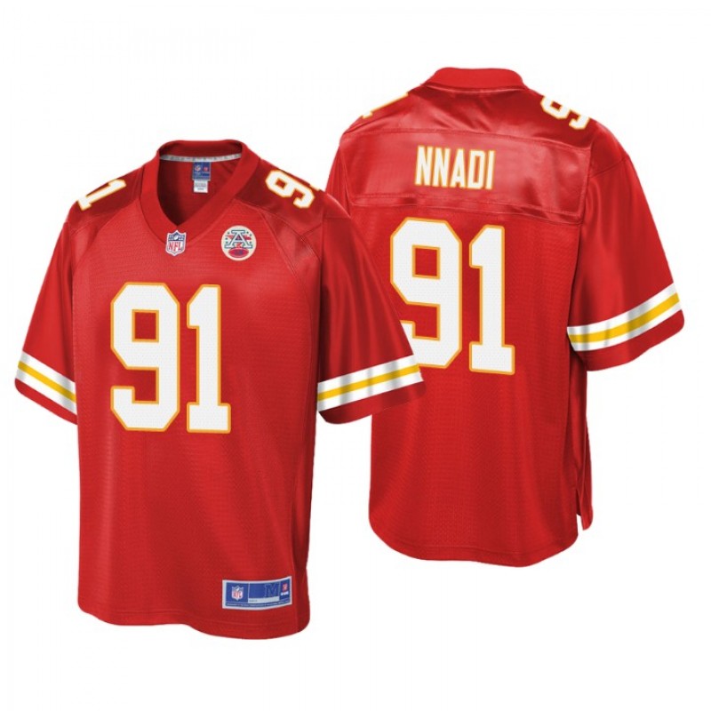 Men Kansas City Chiefs #91 Derrick Nnadi Player Red Jersey – All Stitched, Embroidery